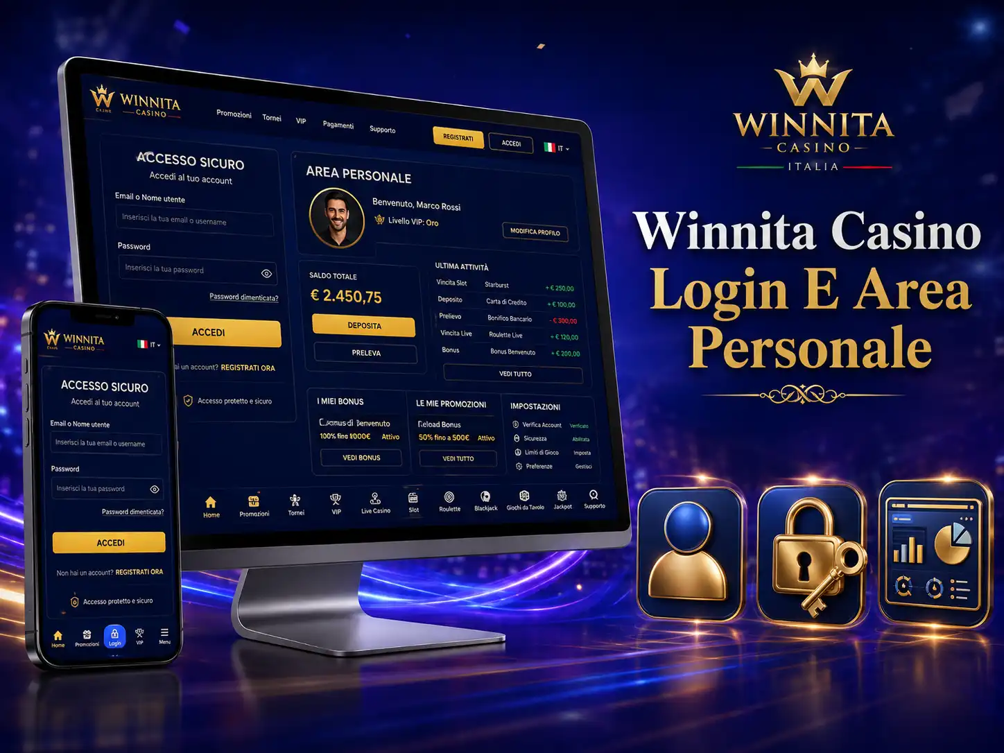 Winnita Casino Login E Area Personale