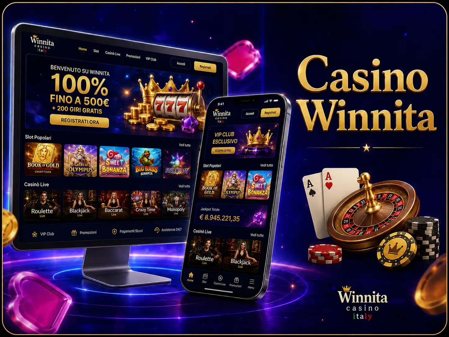 Casino Winnita: catalogo giochi e sezioni disponibili