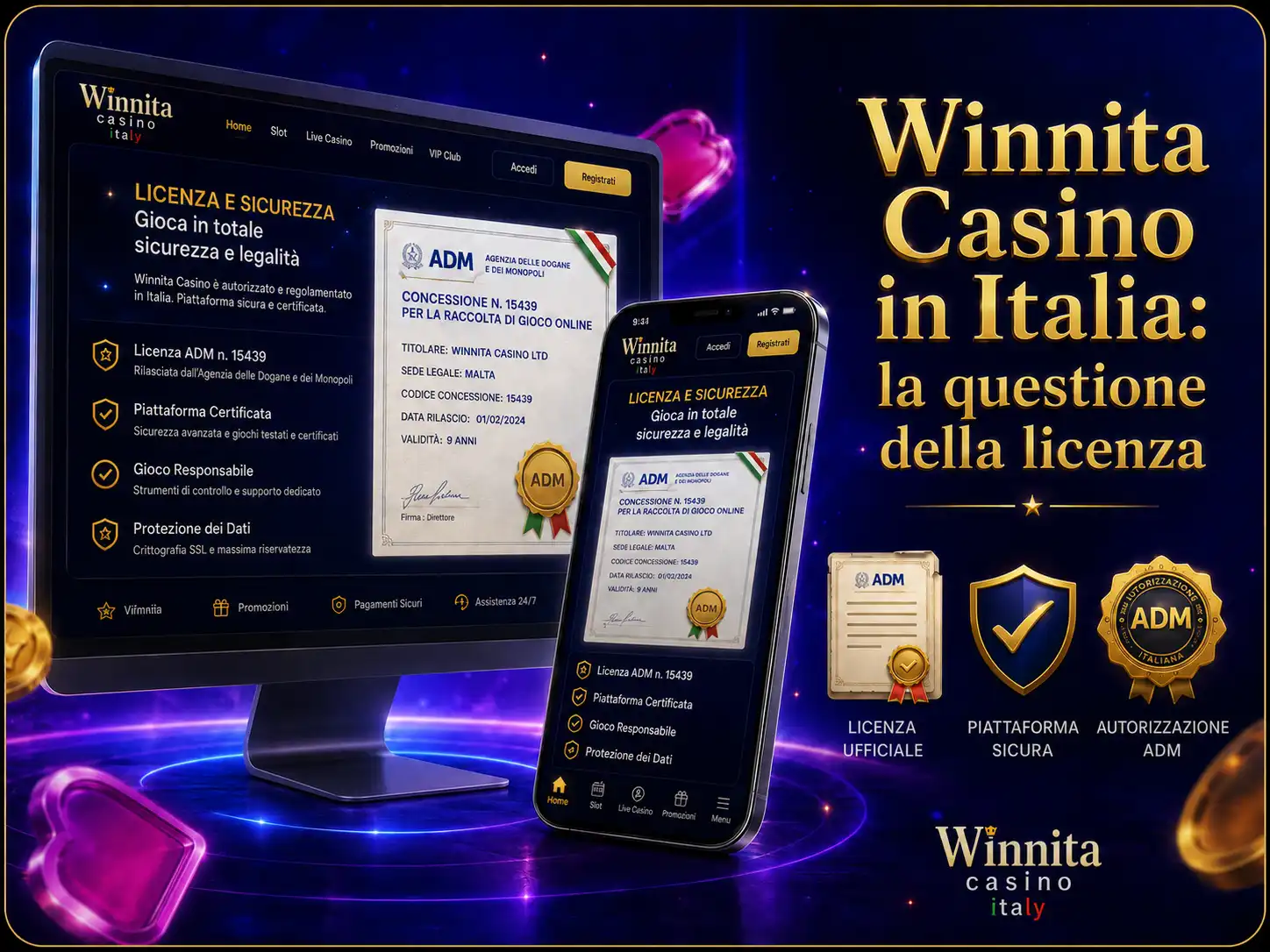 Winnita Casino in Italia: la questione della licenza e della legalità