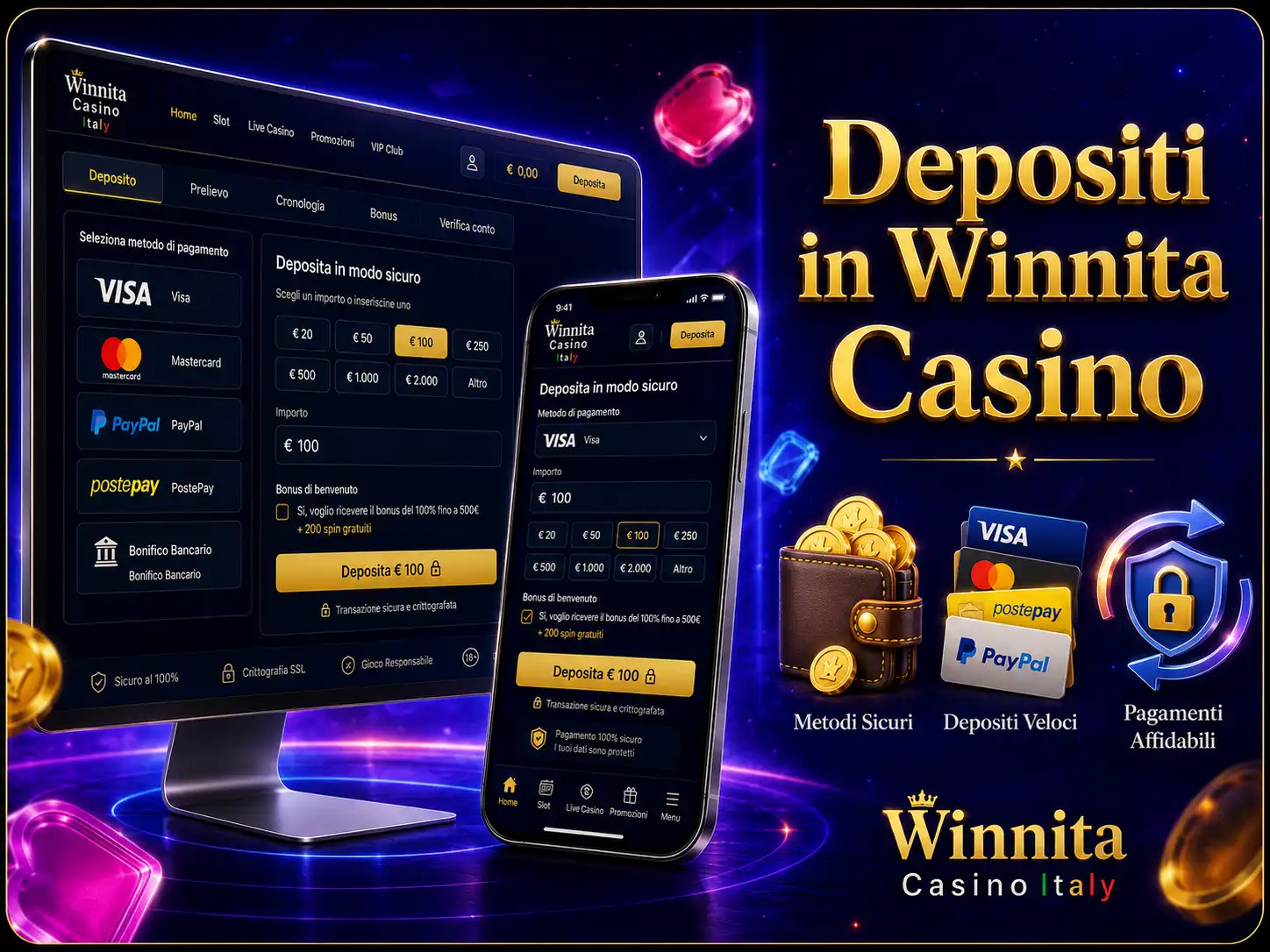 Depositi in Winnita Casino: metodi e procedure per l'Italia