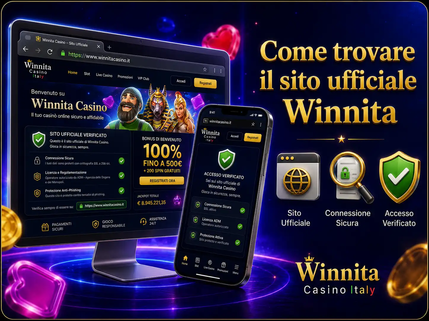 Come trovare il sito ufficiale Winnita ed evitare il phishing