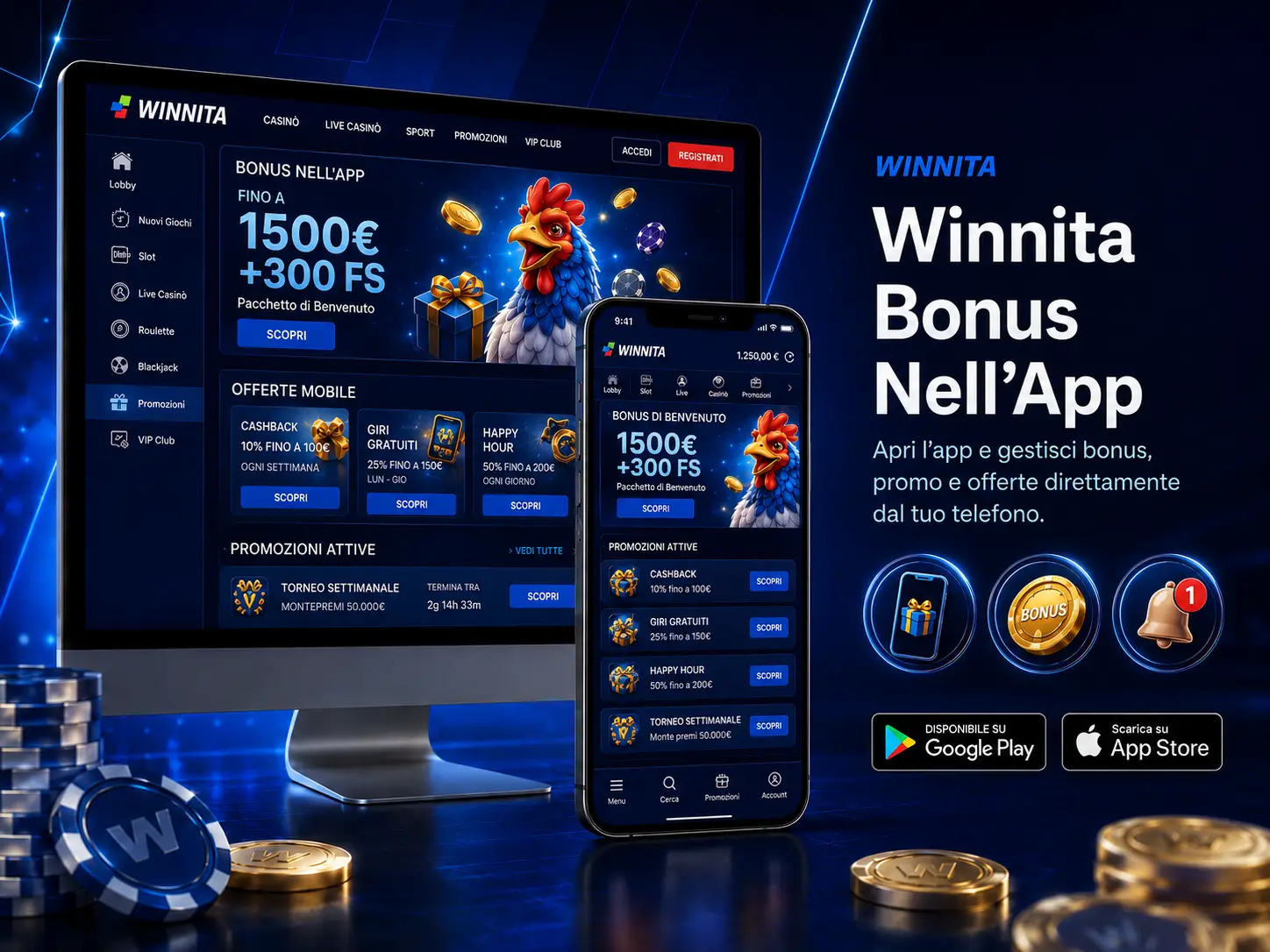 Winnita Bonus Nell'App
